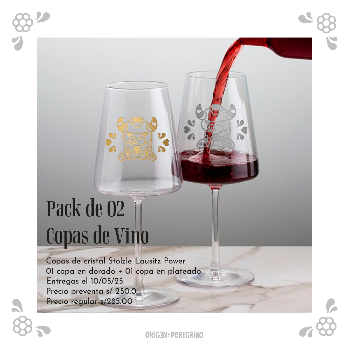 Pack de Copas Puca Amor / PREVENTA DÍA DE LA MADRE