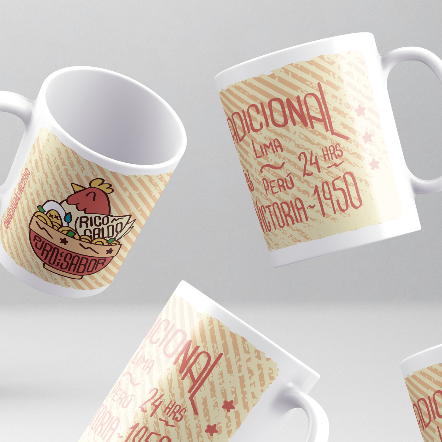 taza ceramica caldo de gallina