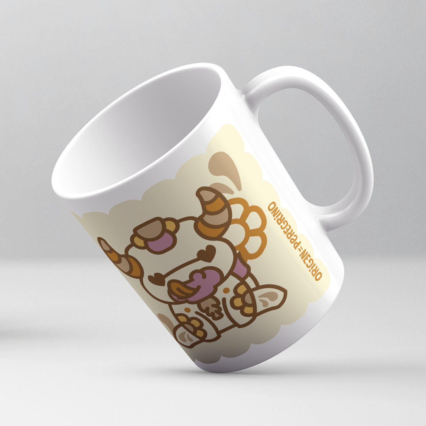 taza ceramica torito beige