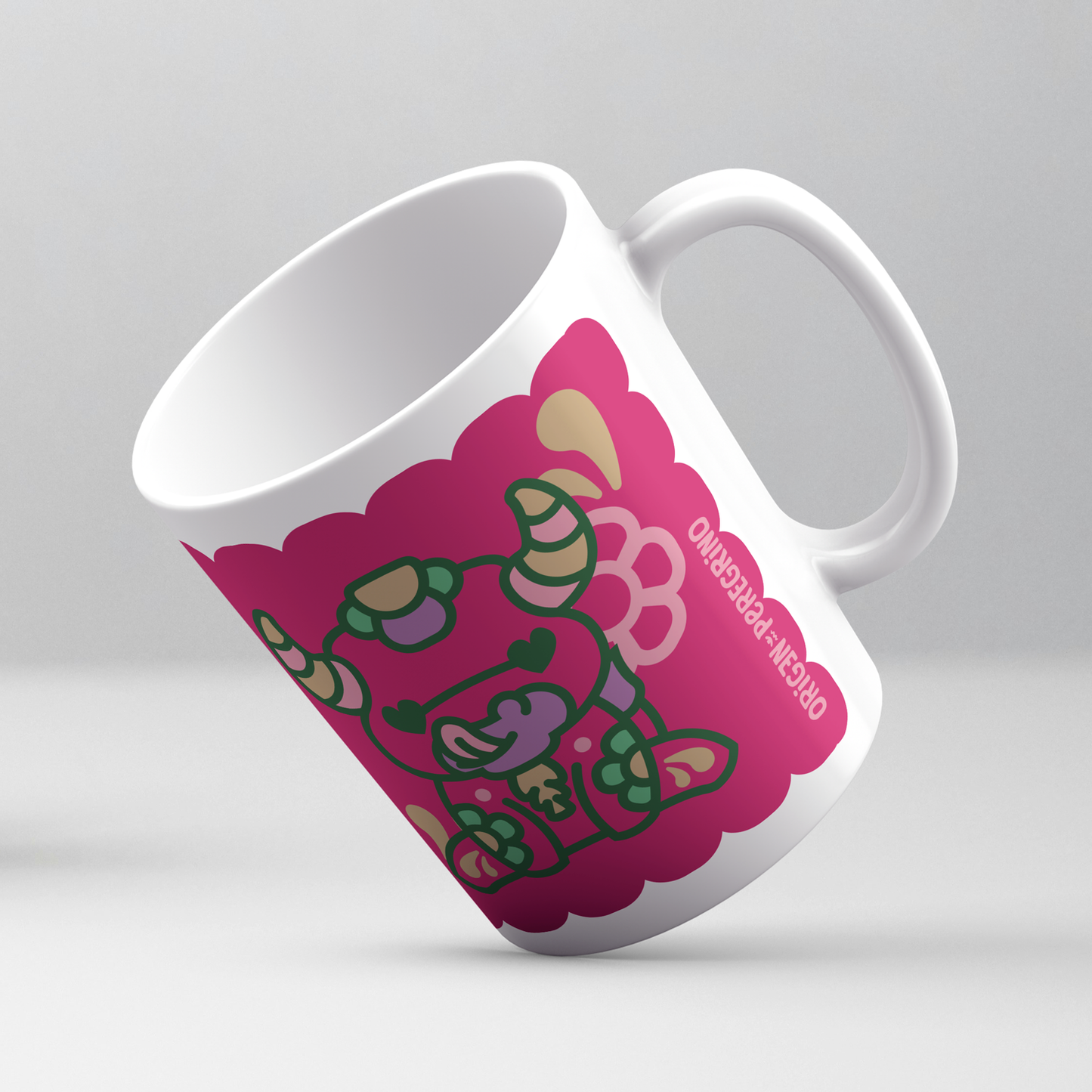 taza ceramica torito rojo