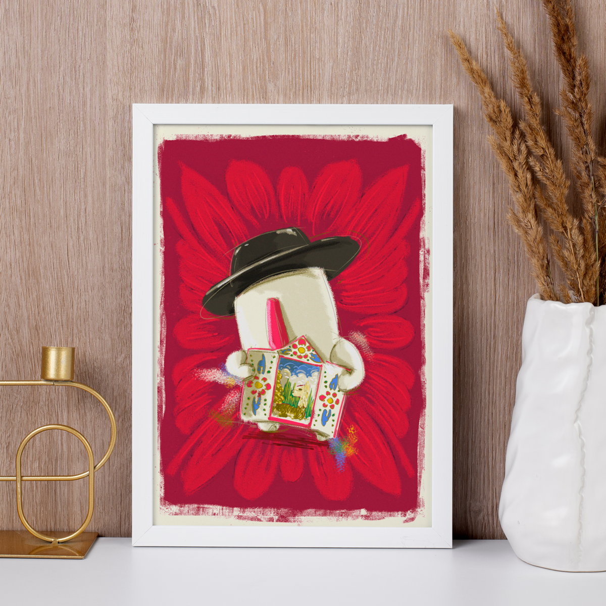 Print Flor de Retablo Roja