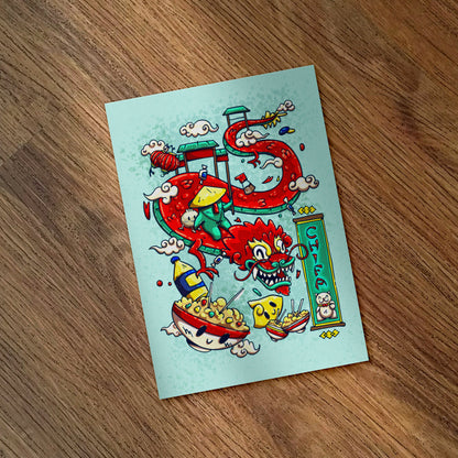 Print Tama & El Dragón