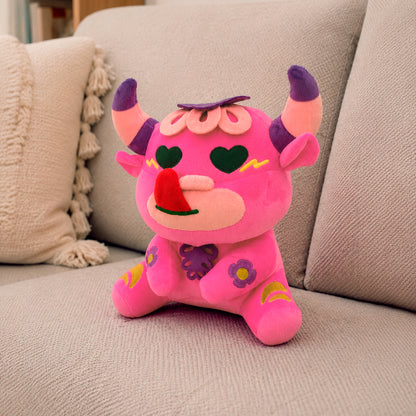 Peluche Torito Puca Florecimiento (Rosado)