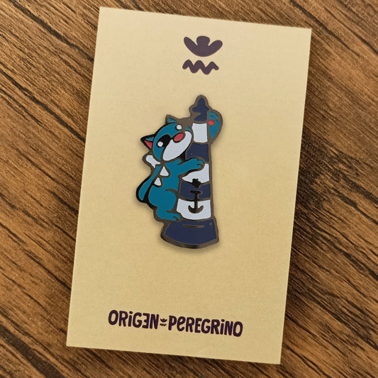 Pin Gatito en faro