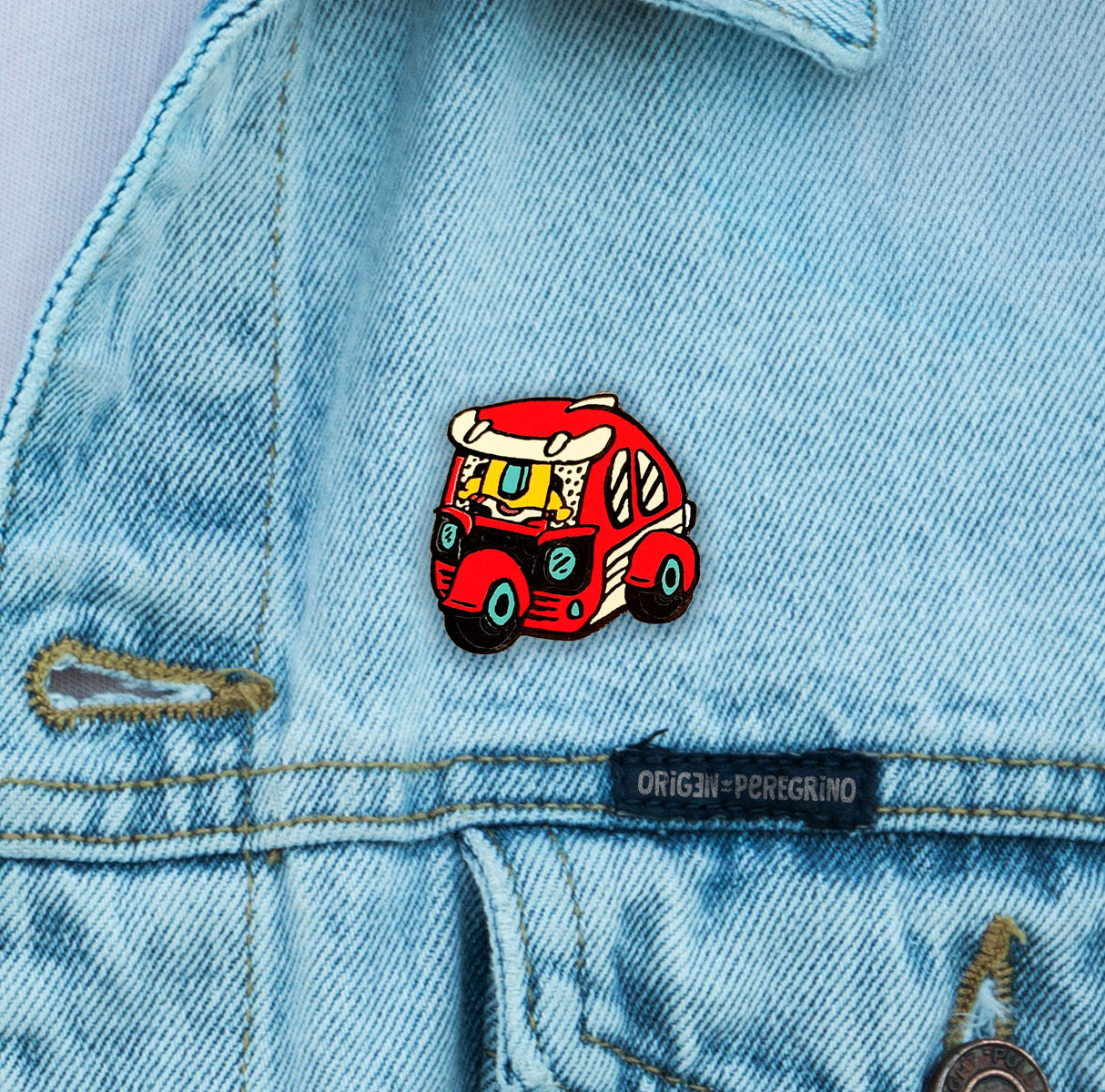 pin enamel mototaxi roja