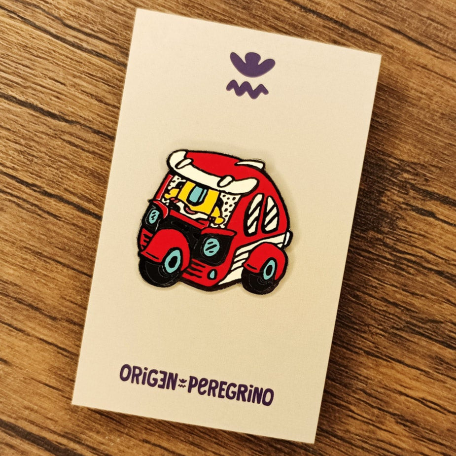 pin enamel mototaxi roja