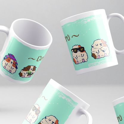 taza ceramica cuyes del perú