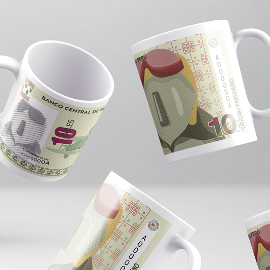 taza ceramica diez soles