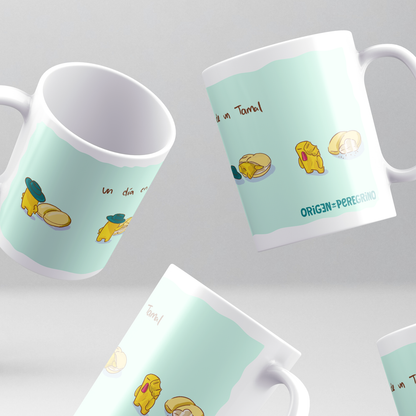 taza ceramica pan con tamal