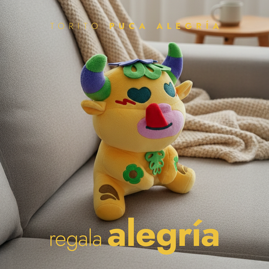 Peluche Torito Puca Alegría (Amarillo)
